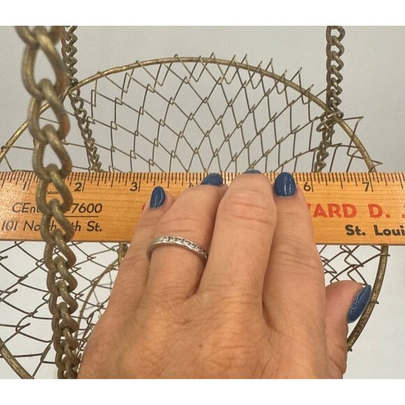 Vtg Gold-Tone Wire 3-Tier Hanging Fruit Basket Organizer With Rooster Wall Hook - Picture 6 of 6